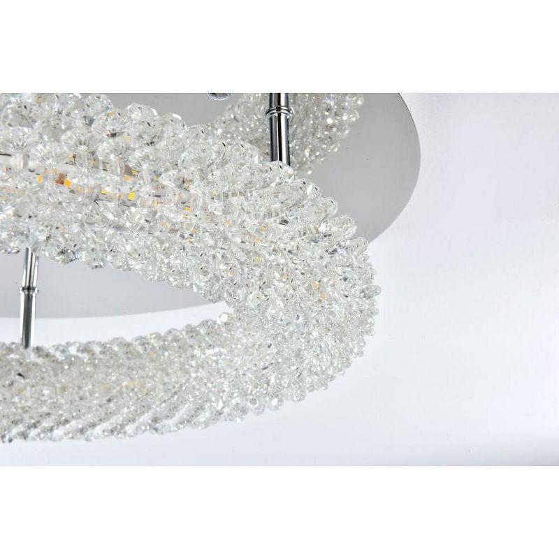 Elegant Lighting Bowen 1 - Light Flush Mount in  Chrome