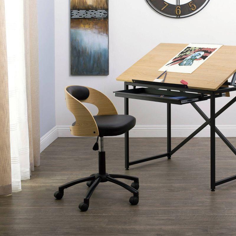 Ashwood Task Chair Black/Ashwood - Calico Designs