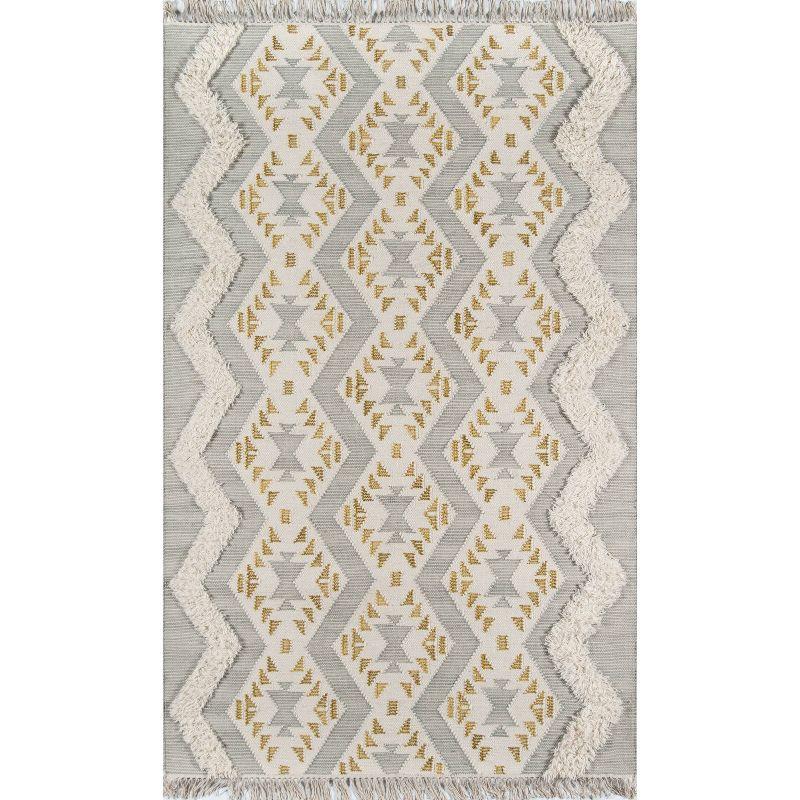 Novogratz by Momeni 3'x5' Indio Area Rug Gray: Traditional Wool, Handmade, Low Pile, Indoor Use