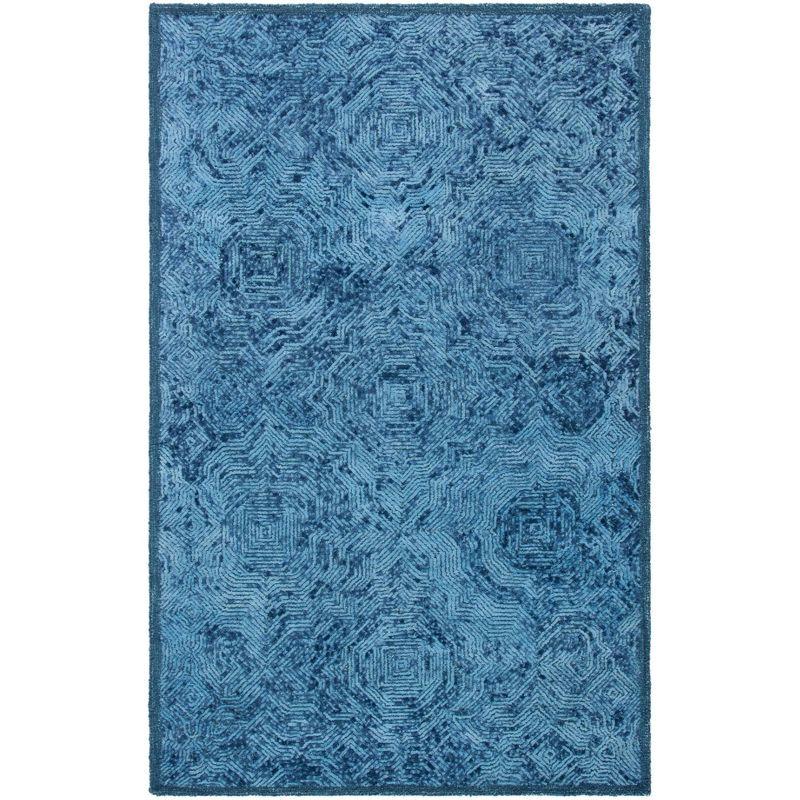 Ikat IKT506 Hand Tufted Accent Rug - Dark Blue - 3'x5' - Safavieh
