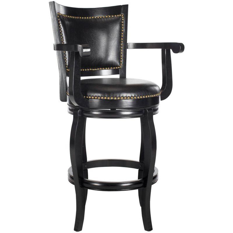 Gitano Swivel Bar Stool - FOX7009 - Black - Safavieh Couture