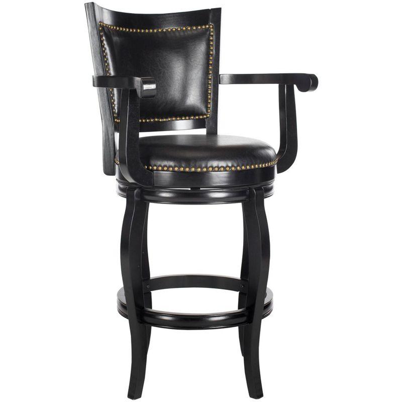 Gitano Swivel Bar Stool - Black - Safavieh