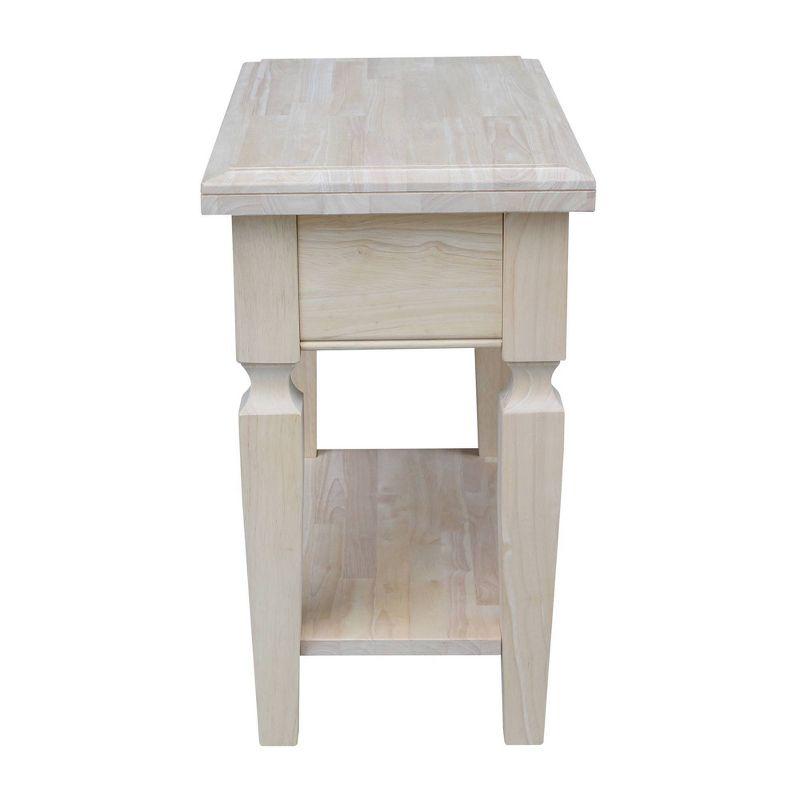 Vista Unfinished Solid Wood Side Table