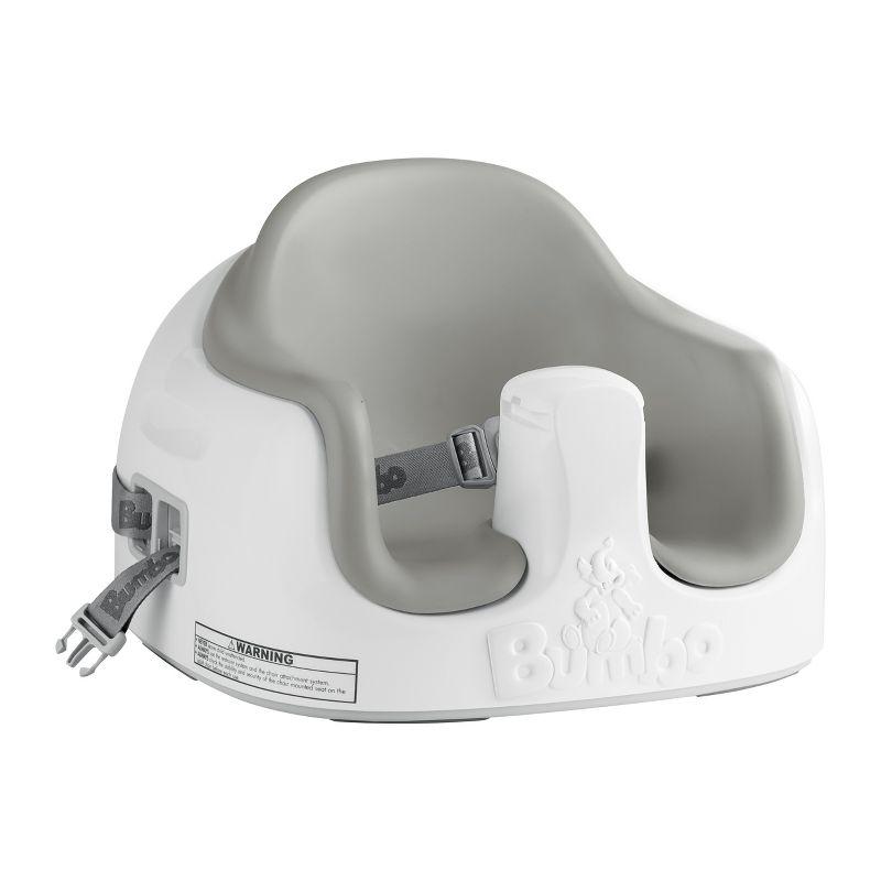 Bumbo Baby Infant Toddler Soft Foam Multi Seat with Removable Tray and Safety Buckle Straps for Kids' 6-36m - Cool Gray
