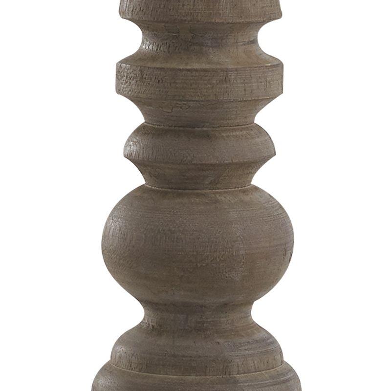 Brighton 18" Distressed Brown Wood Candlestick