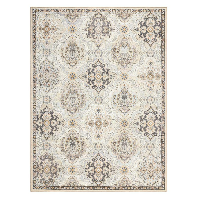 Town & Country Avani Everwash Washable Non-Slip Backing Area Rug Beige