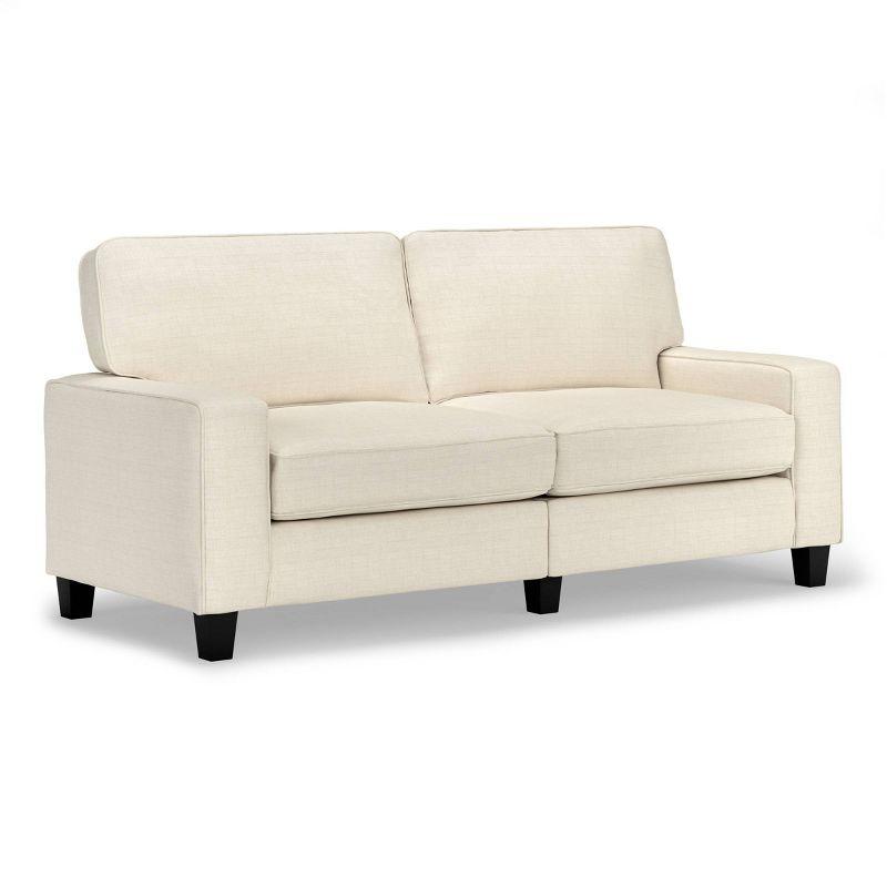 Serta Palisades 73" Track Arm Sofa, Easy Care Fabric, Soft Pillow Back, Pocket Coil Seat Cushions