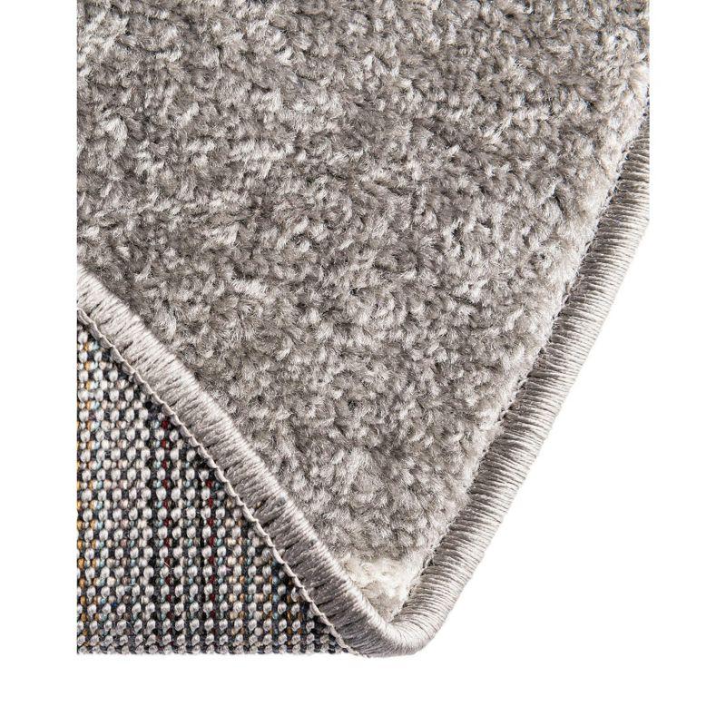 Unique Loom 6' 0 x 6' 0 Trellis Frieze Geometric Light Gray Area Rug