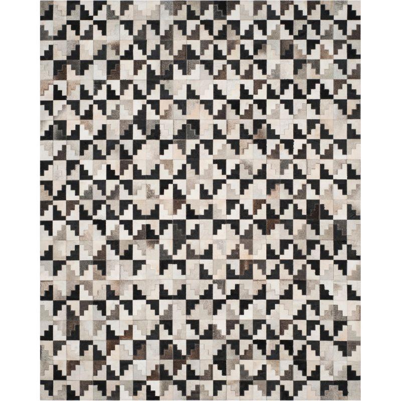 Studio Leather STL172 Hand Woven Area Rug - Ivory/Black - 8'x10' - Safavieh.
