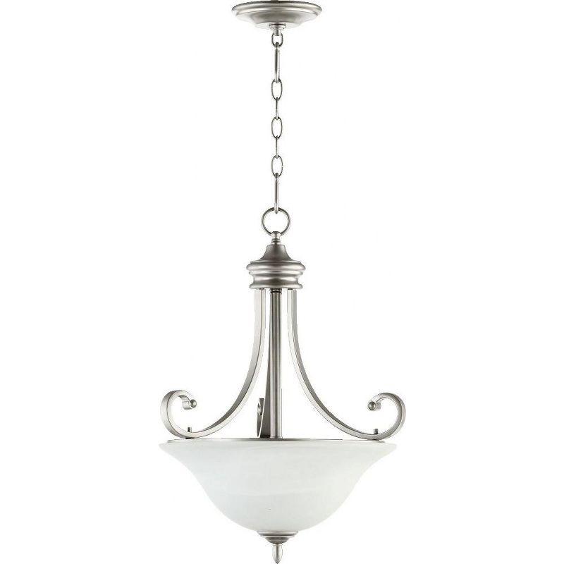 Bryant Classic Nickel 3-Light Glass Pendant