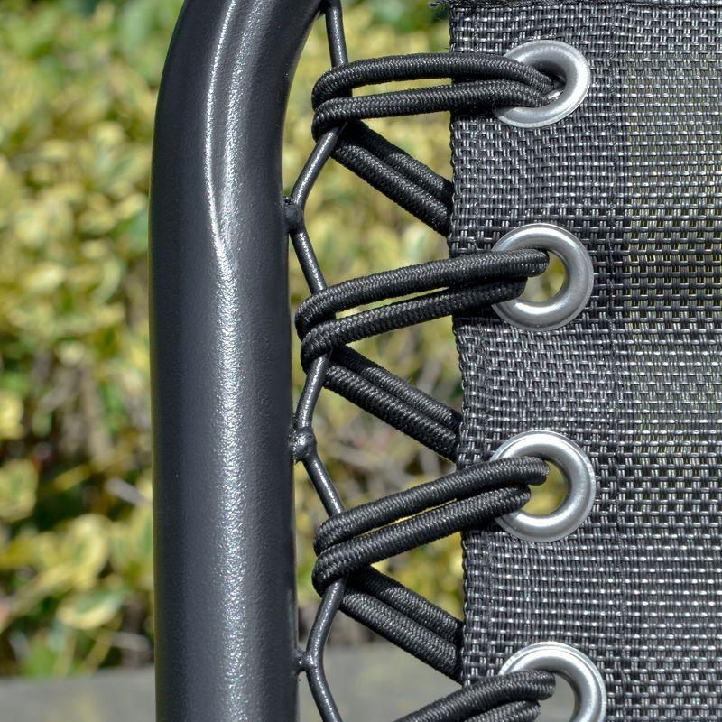 Outsunny 2 Person Porch Swing with Canopy, Covered Patio Swing with Pivot Storage Table, Cup Holder, & Adjustable Overhead Canopy, Black