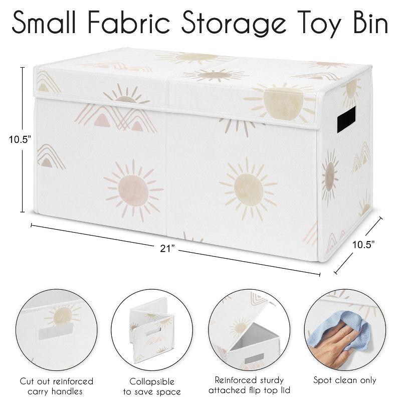 Sweet Jojo Designs Fabric Storage Toy Bin Desert Sun Pink and Beige