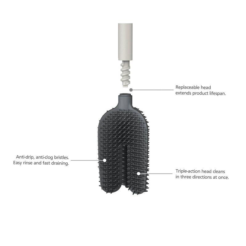 Joseph Joseph Joseph Joseph Flex Luxe Toilet Brush with Stainless Steel Finish