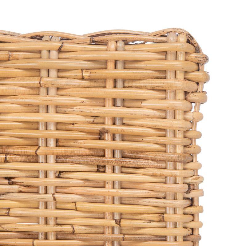 Nancy Rattan Accent Chair W/ Cushion - ACH6518 - White/Natural - Safavieh