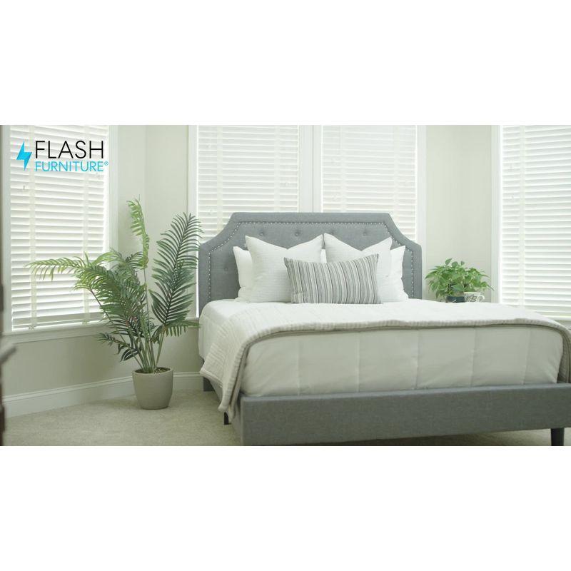 Flash Furniture Brighton Arched Tufted Upholstered Platform Bed
