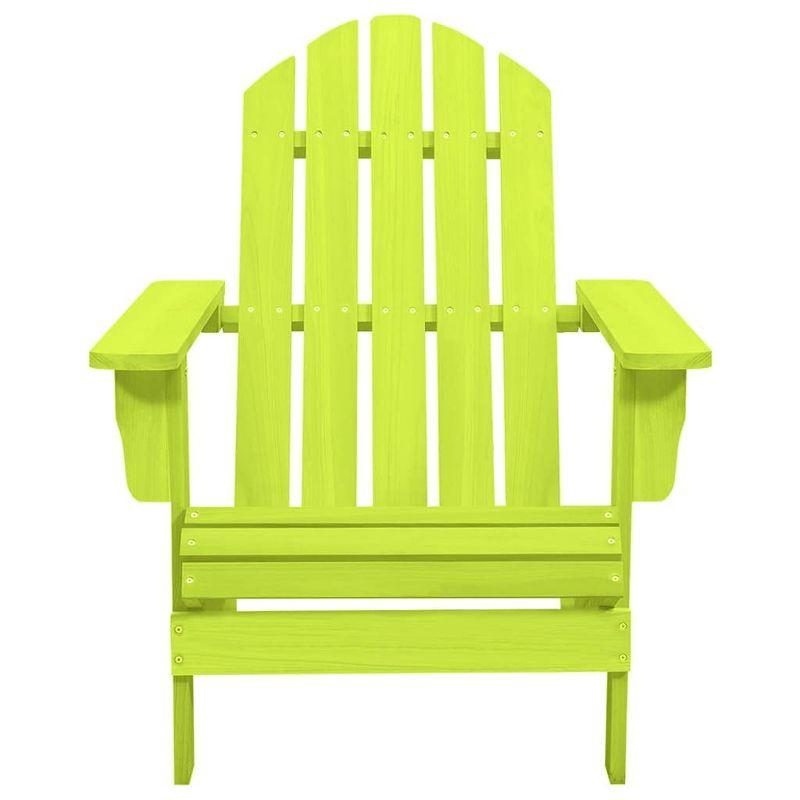 vidaXL Patio Adirondack Chair, Solid Fir Wood, Green