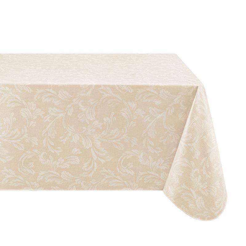 House of Hampton® Camile Floral Scroll Damask Pattern Vinyl Indoor/Outdoor Tablecloth