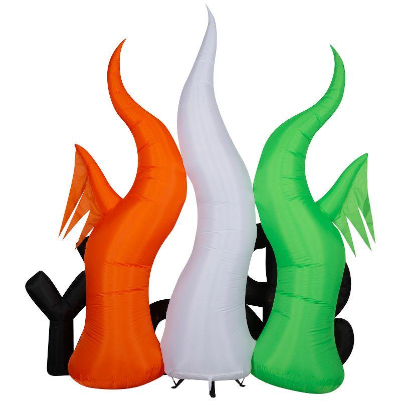 Gemmy Halloween Inflatable Ghosts with "Spooky" Sign, 8 ft Tall, Multi