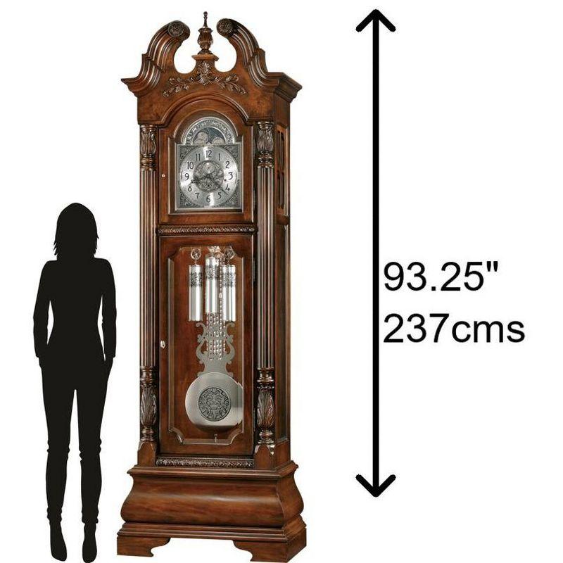 Stratford 93.25'' H Solid + Manufactured Wood Grandfather Clock