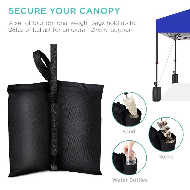 Best Choice Products 8x8ft Easy Setup Pop Up Canopy w/ 1-Button Setup, Wheeled Case, 4 Weight Bags