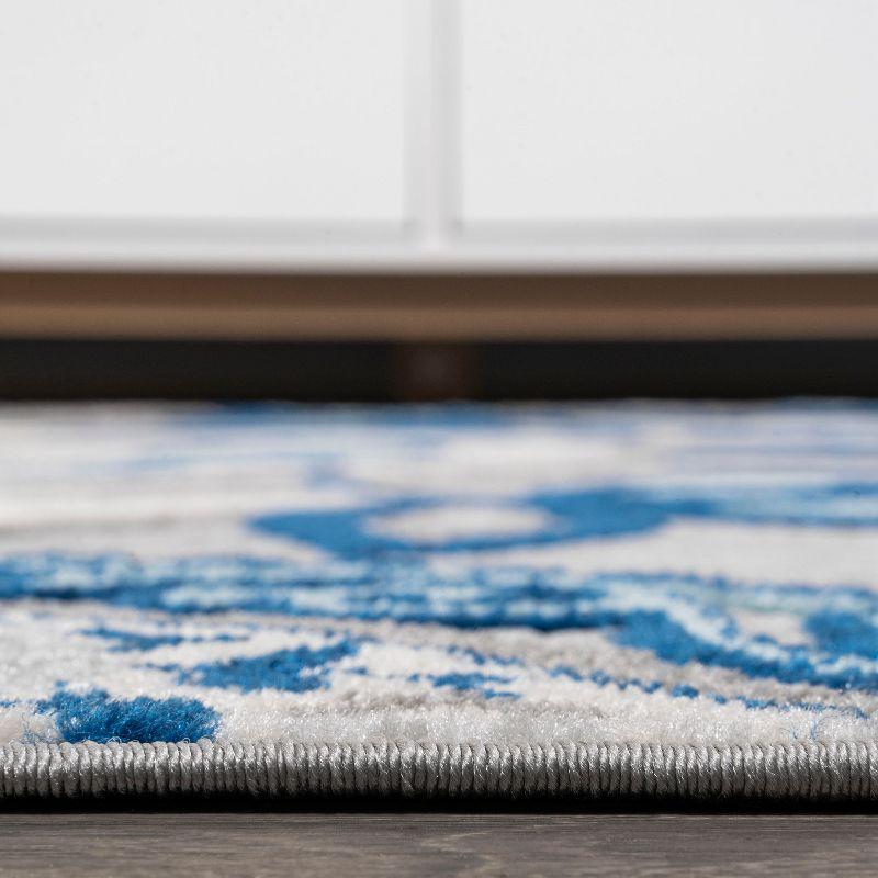 3'x5' Julien Paisley High-Low Indoor/Outdoor Area Rug, Blue/Light Gray - JONATHAN Y