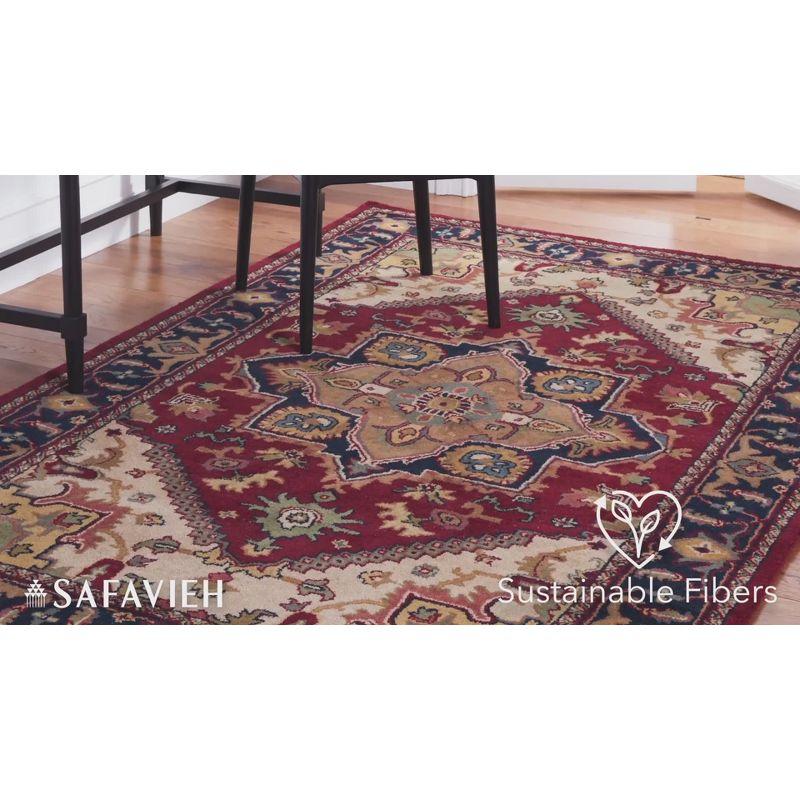 Heritage HG625 Handmade Area Rug - 6'x6' - Red - Safavieh