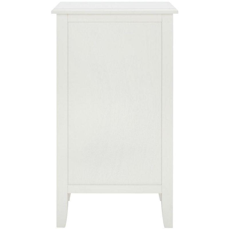 Everly Drawer Side Table - Vintage White - Safavieh.