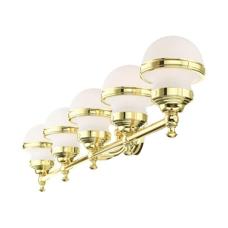 Livex Lighting Oldwick 5 - Light Vanity in  Polished Brass