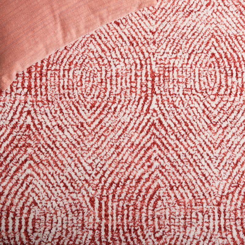 Abstract ABT340 Handmade Indoor Area Rug - Ivory/Red - 8'x10' - Safavieh