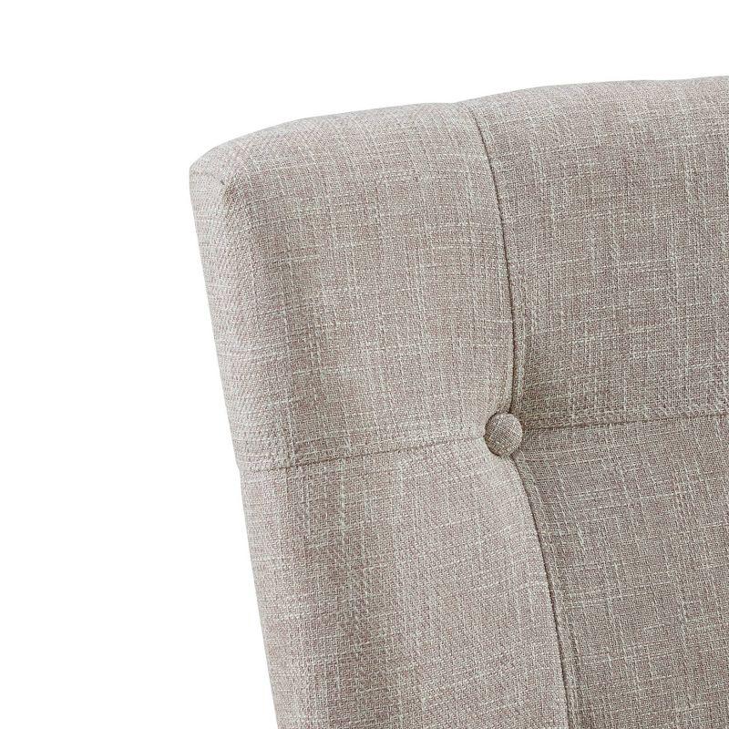 Set of 2 Landon Tufted Upholstered Chair Set Taupe - Picket House Furnishings: Contemporary Polyester, Foam-Filled