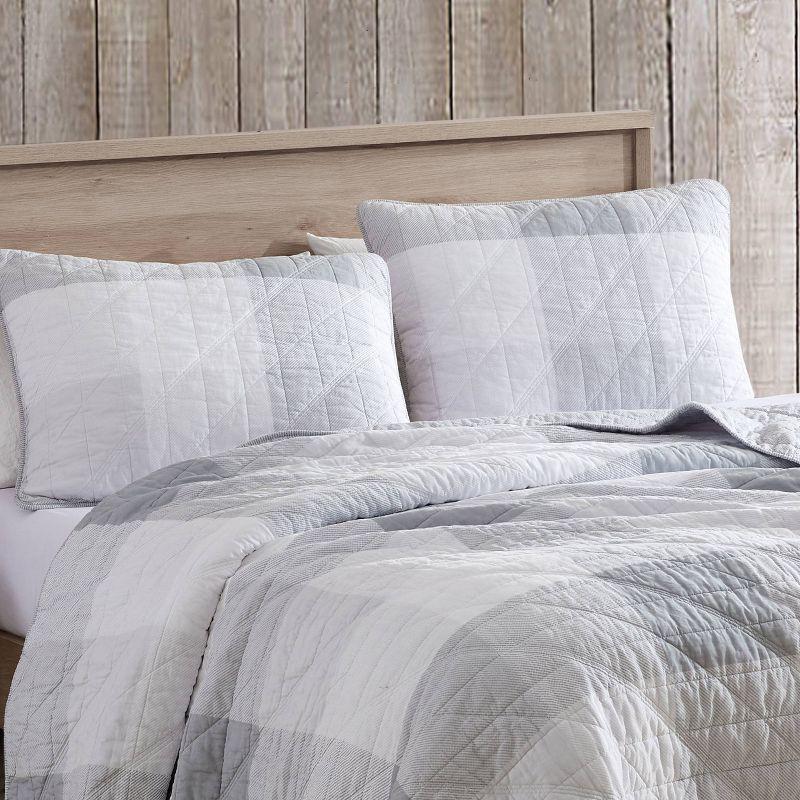 Eddie Bauer Eddie Bauer Boulder Plaid Cotton Green Quilt Set