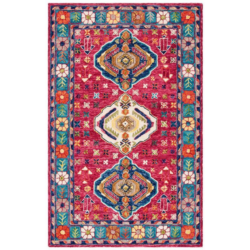 Aspen APN527 Hand Tufted Area Rug - Red/Blue - 3'x5' - Safavieh.