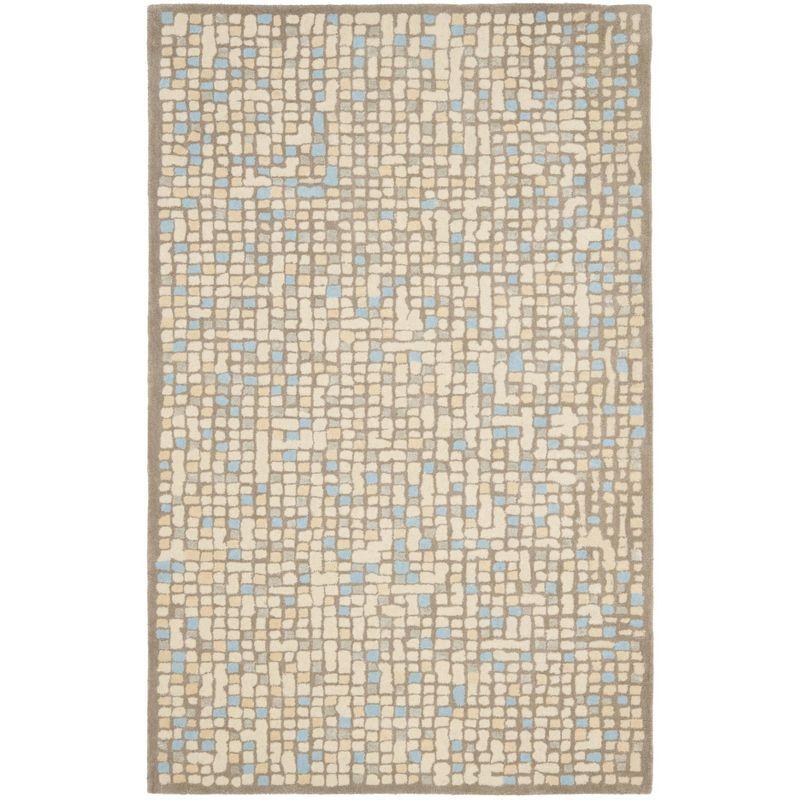 Martha Stewart Mosaic - MSR3623 - Indoor Hand Tufted Area Rugs - Hickory/Beige - 5'x8'