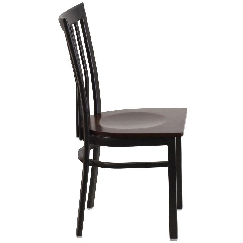 Flash Furniture Black School House Back Metal Restaurant Chair