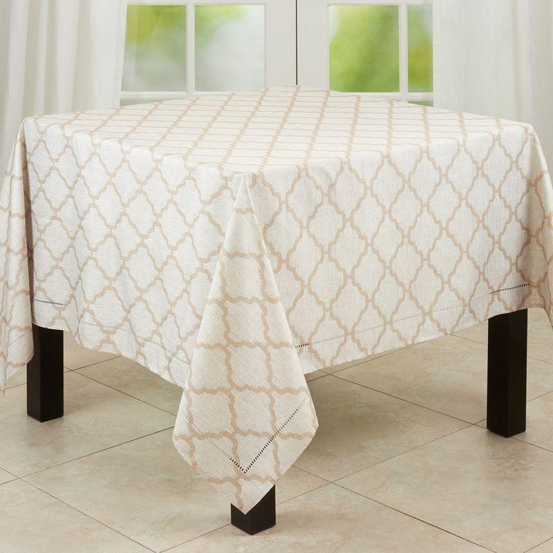 Saro Lifestyle Tablecloth With Laser-Cut Hemstitch Border