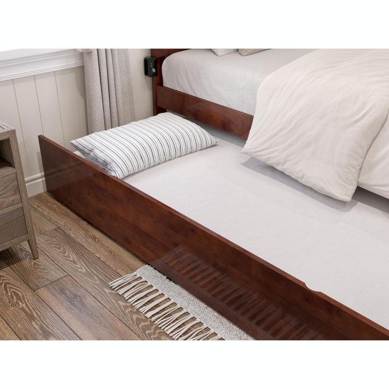 Atlantic Furniture Urban Trundle Bed Twin Extra Long in Walnut