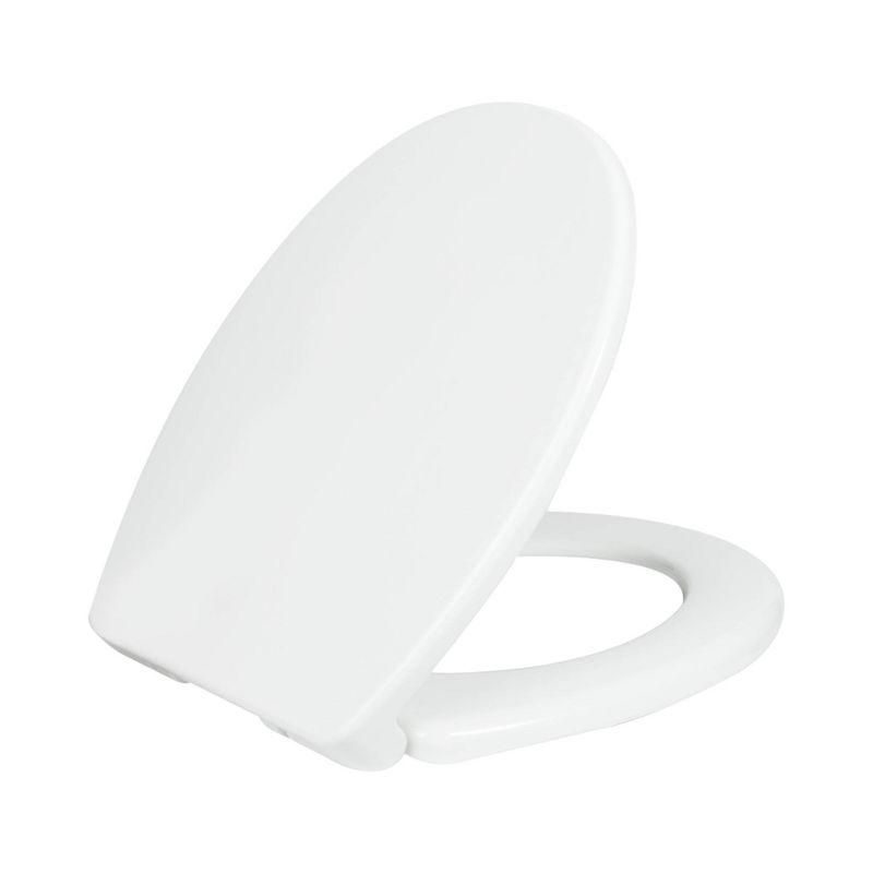 White Round Comfort Fit Plastic Toilet Seat with Slow Close