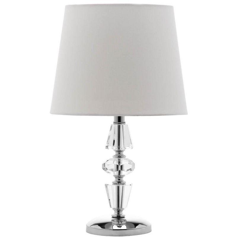 Crescendo Tiered Crystal Lamp - Clear/White - Safavieh