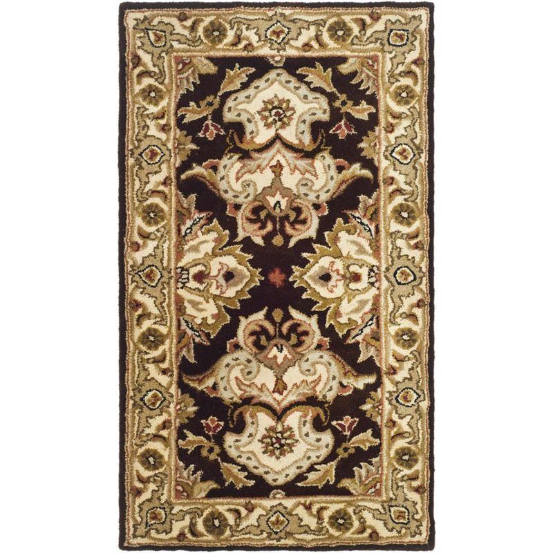 Heritage HG817 Handmade Accent Rug - 2'x3' - Espresso/Ivory - Safavieh