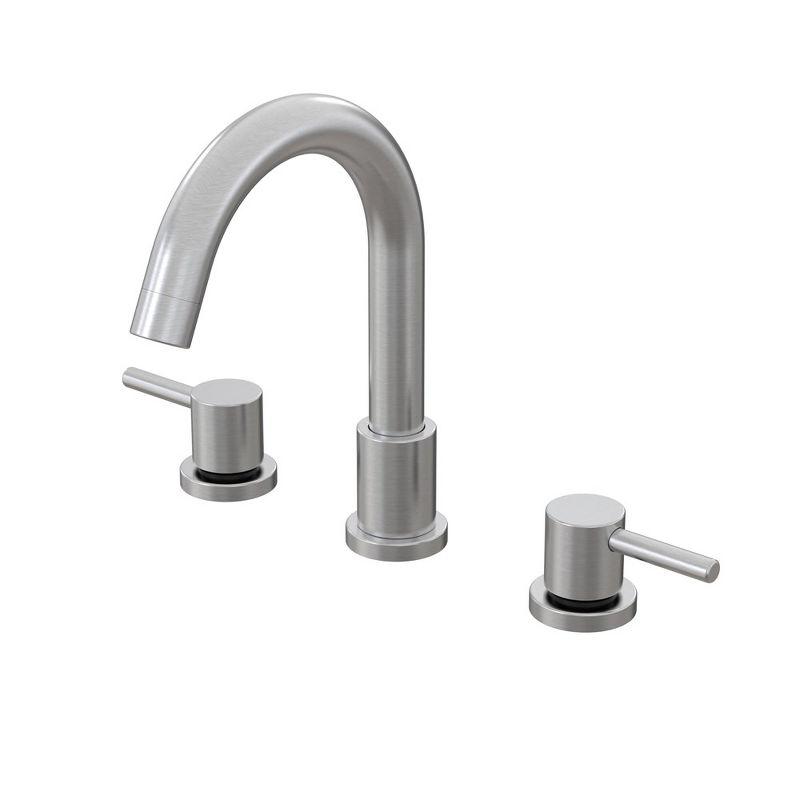 Brushed Nickel Double Handle 8-Inch Bathroom Faucet