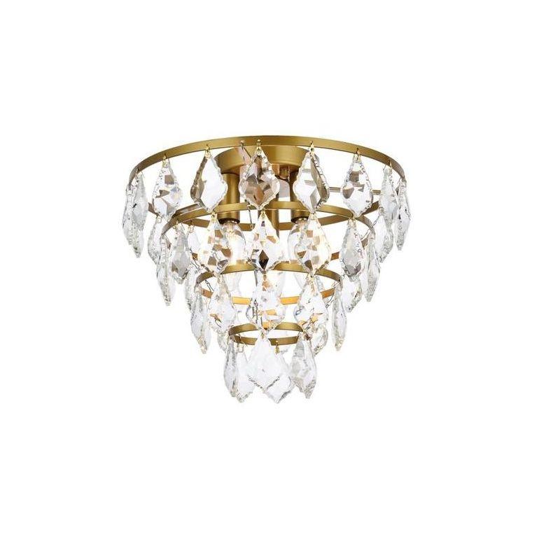 Elegant Lighting Ella 12 inch flush mount in brass