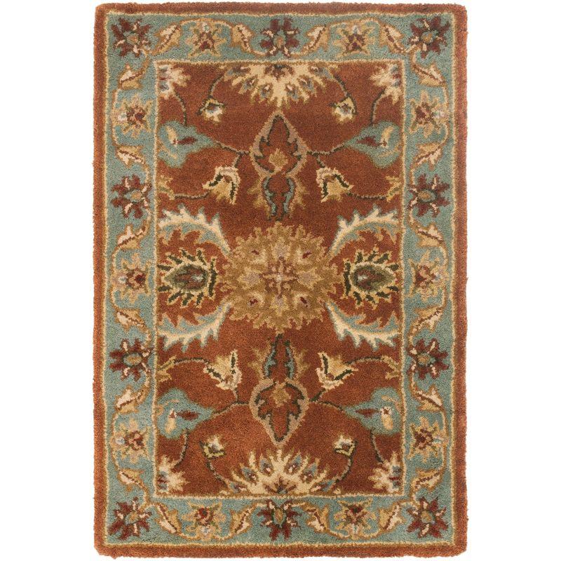 Heritage HG968 Handmade Accent Rug - 2'x3' - Brown/Blue - Safavieh