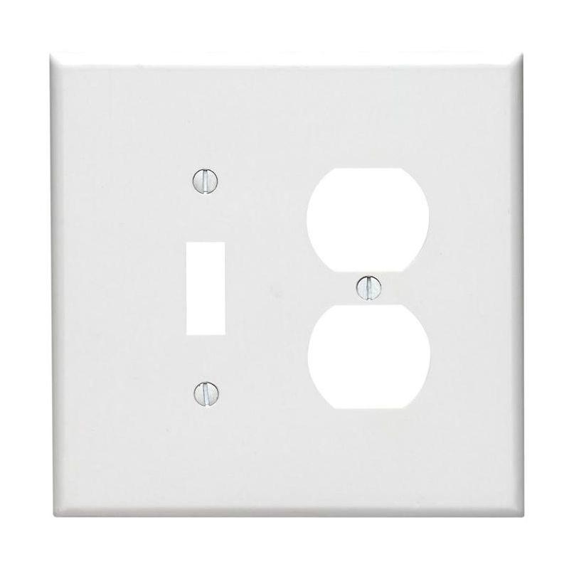 White Oversized Thermoset 2-Gang Duplex/Toggle Wall Plate