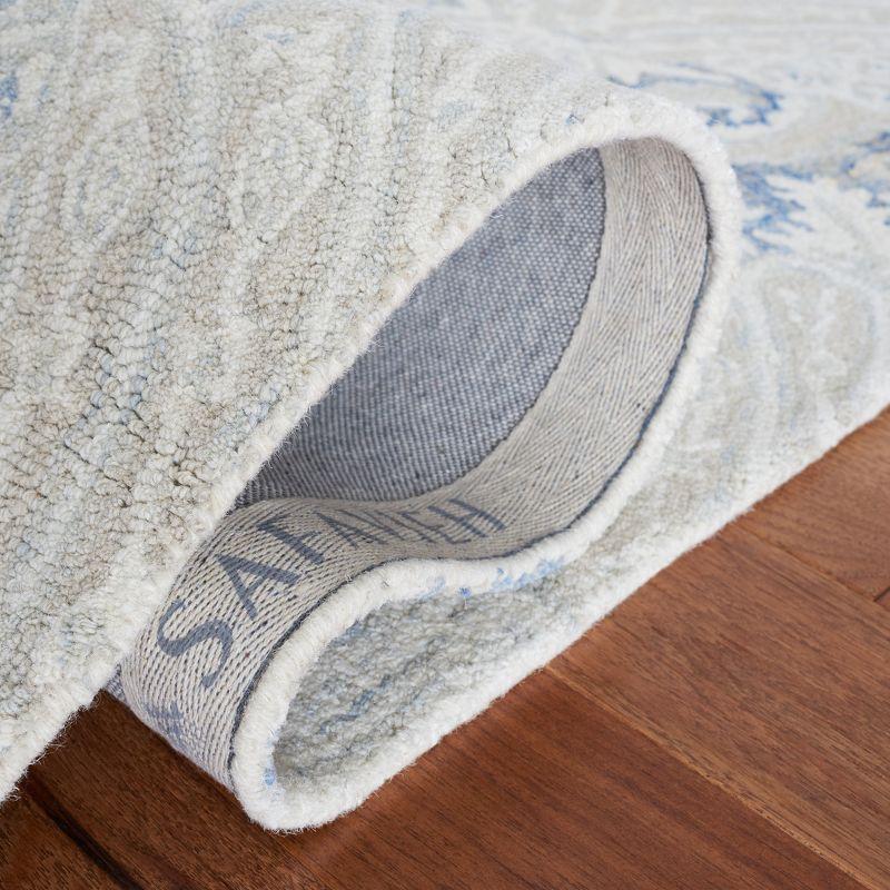 Micro-Loop MLP539 Hand Tufted Indoor Accent Rug - Blue/Ivory - 4'x6' - Safavieh