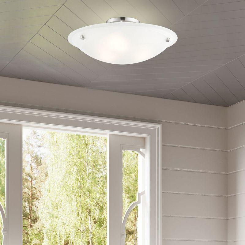 Livex Lighting Oasis 3 - Light Flush Mount in  Brushed Nickel