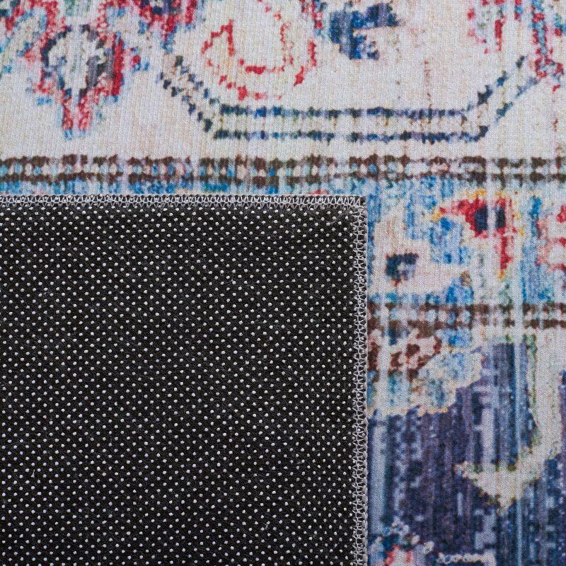 Tucson TSN196 Power Loomed Machine Washable Area Rug - Navy/Beige - 6'x6' - Safavieh.