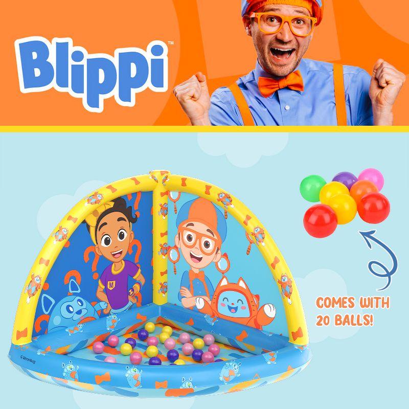 World Tech Toys Moonbug Blippi Inflatable Quarter Circle Open Ball Pit