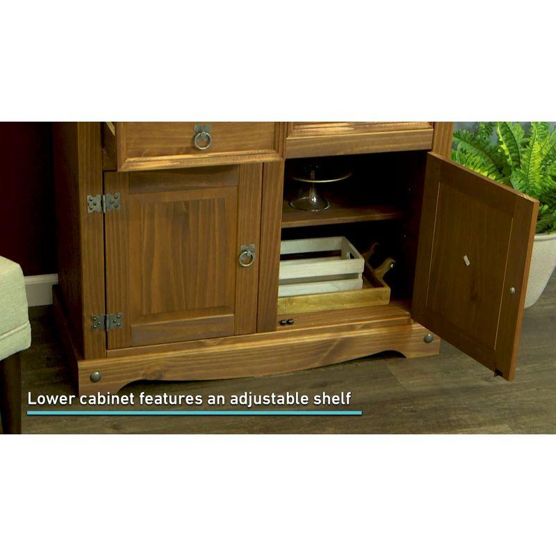 Sunnydaze White Pine Sideboard Cabinet with 2 Drawers and 2 Doors