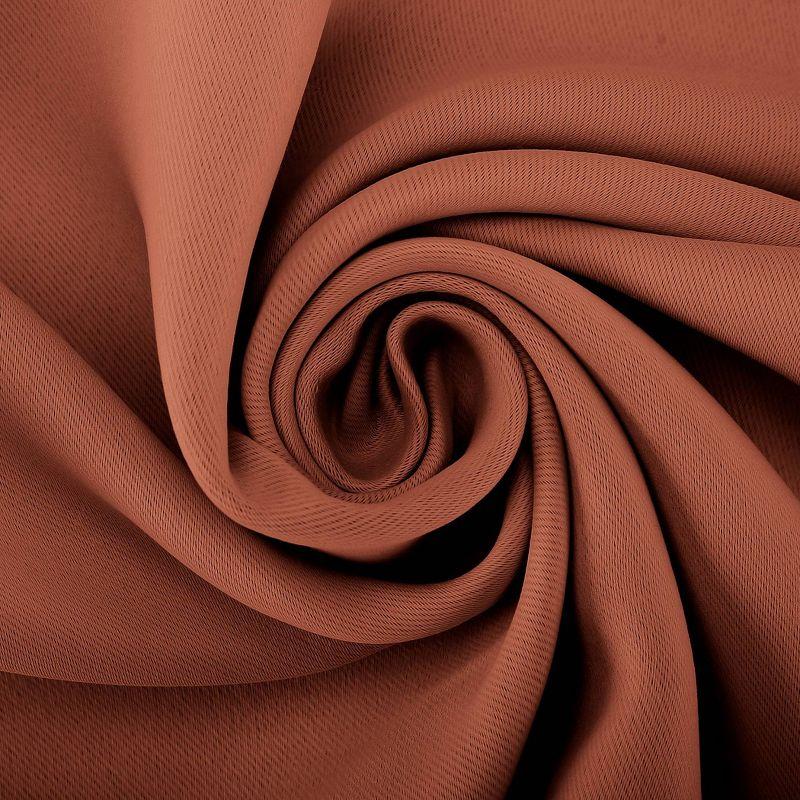 54"x84" Sun Zero Blackout Kenneth Energy Saving Grommet Curtain Panel Orange: Modern Brown Polyester Curtain