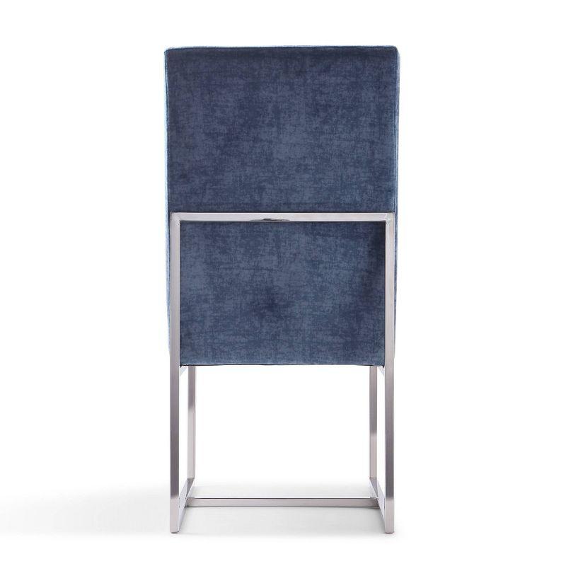 Element Velvet Upholstered Metal Side Chair